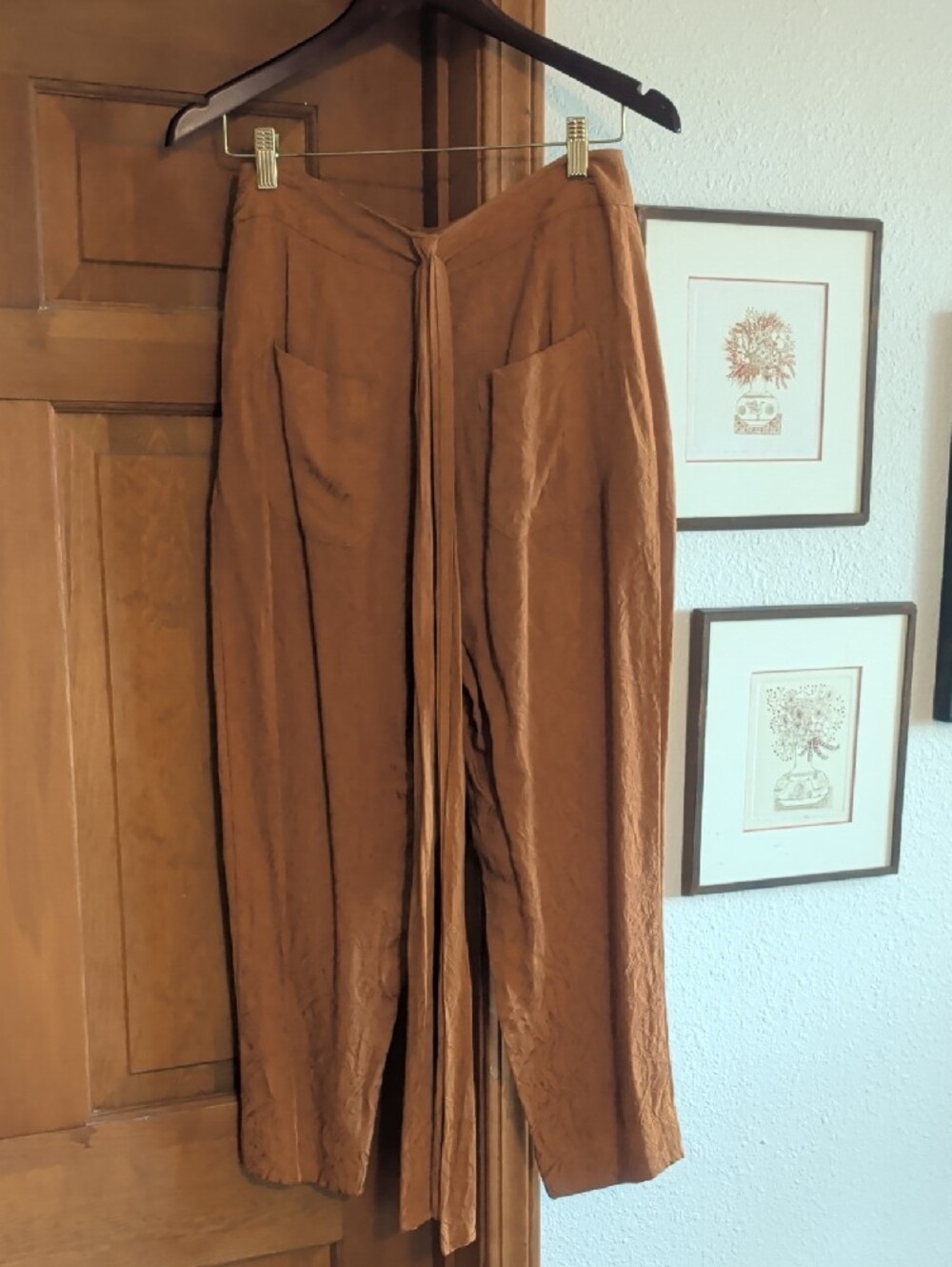 Anthropologie Wide-Leg Jumpsuit in Gold - Picture 6 of 6